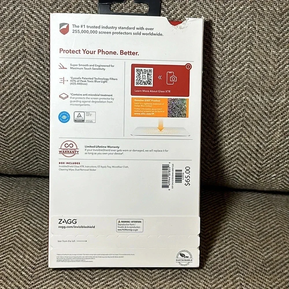 NWT Zagg Invisible Shield Glass XTR iPhone 13 Pro Max Screen Protector $65 MSRP